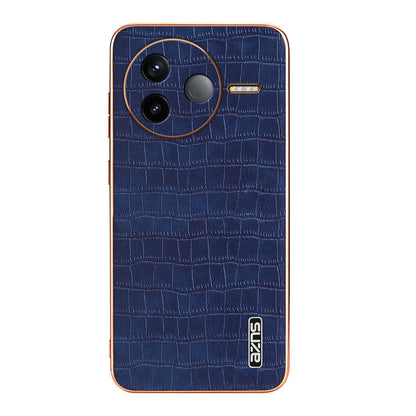 Redmi K80 Luxury Case - Electroplated Frame, Crocodile Texture Leather, Full Coverage Protection, Anti-Fingerprint & Shockproof