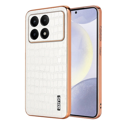 Xiaomi Poco X6 Pro Luxury Case - Electroplated Frame, Crocodile Texture Leather, Full Coverage Protection, Anti-Fingerprint & Shockproof
