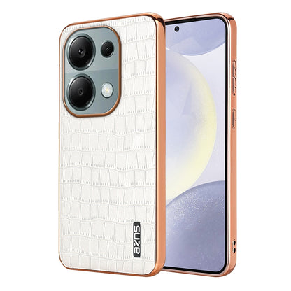 Xiaomi Poco M6 Pro Luxury Case - Electroplated Frame, Crocodile Texture Leather, Full Coverage Protection, Anti-Fingerprint & Shockproof