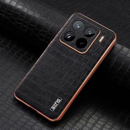 Xiaomi 15 Pro Luxury Case - Electroplated Frame, Crocodile Texture Leather, Full Coverage Protection, Anti-Fingerprint & Shockproof