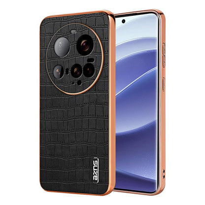 Xiaomi 15 Ultra Luxury Case - Electroplated Frame, Crocodile Texture Leather, Full Coverage Protection, Anti-Fingerprint & Shockproof