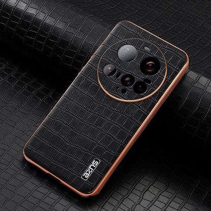 Xiaomi 15 Ultra Luxury Case - Electroplated Frame, Crocodile Texture Leather, Full Coverage Protection, Anti-Fingerprint & Shockproof