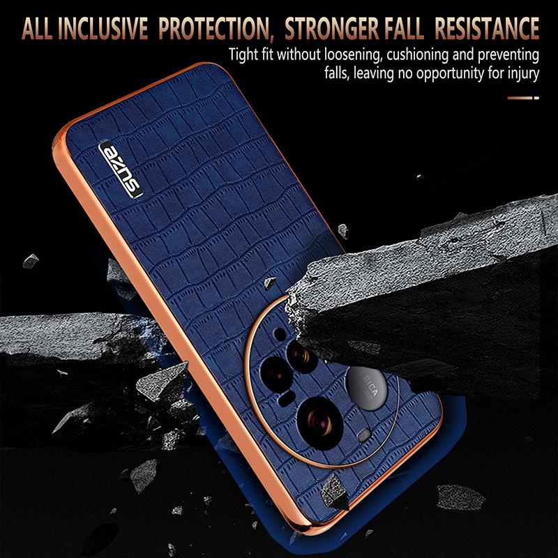 Xiaomi 15 Ultra Luxury Case - Electroplated Frame, Crocodile Texture Leather, Full Coverage Protection, Anti-Fingerprint & Shockproof