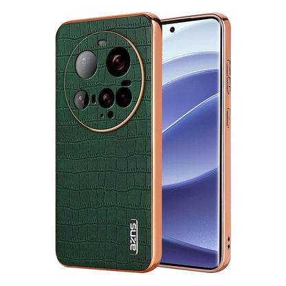 Xiaomi 15 Ultra Luxury Case - Electroplated Frame, Crocodile Texture Leather, Full Coverage Protection, Anti-Fingerprint & Shockproof