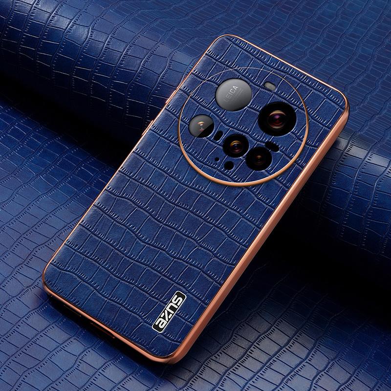 Xiaomi 15 Ultra Luxury Case - Electroplated Frame, Crocodile Texture Leather, Full Coverage Protection, Anti-Fingerprint & Shockproof