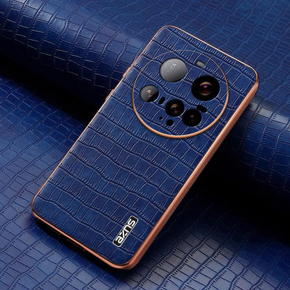 Xiaomi 15 Ultra Luxury Case - Electroplated Frame, Crocodile Texture Leather, Full Coverage Protection, Anti-Fingerprint & Shockproof