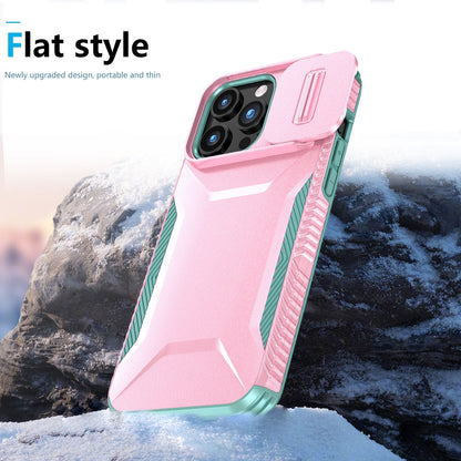 iPhone 15 Pro Max Phone Case with Sliding Camshield | Military-Grade TPU & PC Protective Anti-Scratch Anti-Skid Cover, Durable Shockproof Design