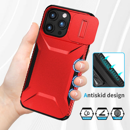 iPhone 15 Pro Phone Case with Sliding Camshield | Military-Grade TPU & PC Protective Anti-Scratch Anti-Skid Cover, Durable Shockproof Design