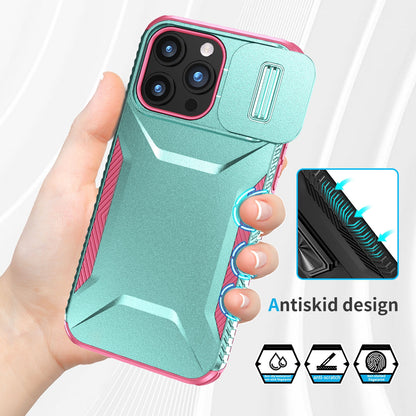 iPhone 15 Pro Phone Case with Sliding Camshield | Military-Grade TPU & PC Protective Anti-Scratch Anti-Skid Cover, Durable Shockproof Design