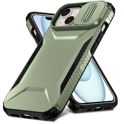 iPhone 15 Plus Phone Case with Sliding Camshield | Military-Grade TPU & PC Protective Anti-Scratch Anti-Skid Cover, Durable Shockproof Design