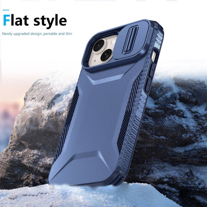 iPhone 15 Plus Phone Case with Sliding Camshield | Military-Grade TPU & PC Protective Anti-Scratch Anti-Skid Cover, Durable Shockproof Design