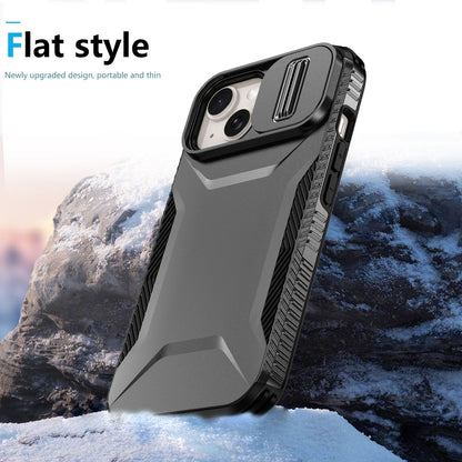 iPhone 15 Phone Case with Sliding Camshield | Military-Grade TPU & PC Protective Anti-Scratch Anti-Skid Cover, Durable Shockproof Design