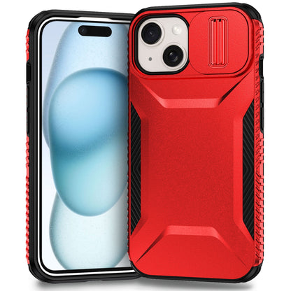 iPhone 15 Phone Case with Sliding Camshield | Military-Grade TPU & PC Protective Anti-Scratch Anti-Skid Cover, Durable Shockproof Design