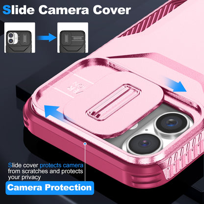 iPhone 16 Plus Phone Case with Sliding Camshield | Military-Grade TPU & PC Protective Anti-Scratch Anti-Skid Cover, Durable Shockproof Design