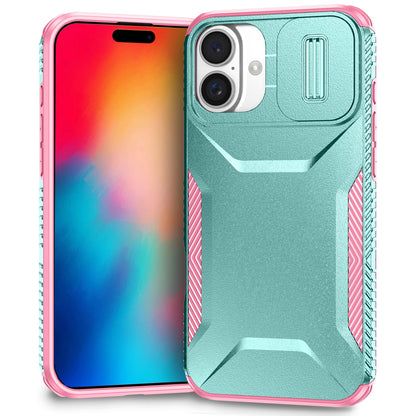 iPhone 16 Plus Phone Case with Sliding Camshield | Military-Grade TPU & PC Protective Anti-Scratch Anti-Skid Cover, Durable Shockproof Design