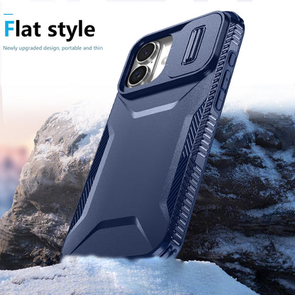 iPhone 16 Plus Phone Case with Sliding Camshield | Military-Grade TPU & PC Protective Anti-Scratch Anti-Skid Cover, Durable Shockproof Design