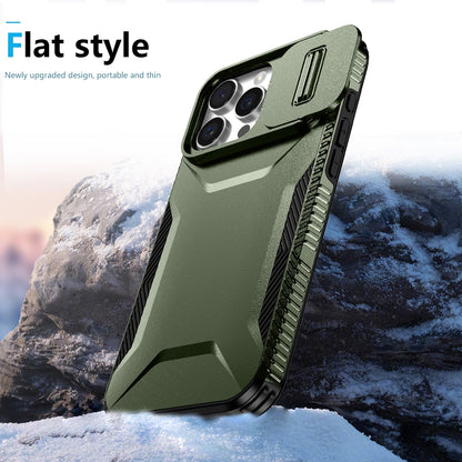 iPhone 16 Pro Max Phone Case with Sliding Camshield | Military-Grade TPU & PC Protective Anti-Scratch Anti-Skid Cover, Durable Shockproof Design