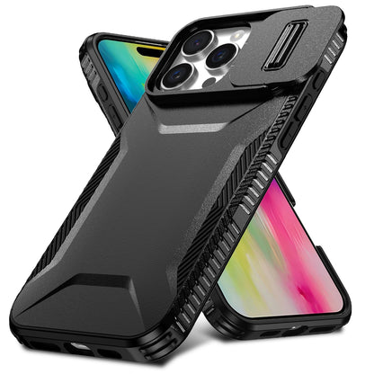 iPhone 16 Pro Max Phone Case with Sliding Camshield | Military-Grade TPU & PC Protective Anti-Scratch Anti-Skid Cover, Durable Shockproof Design