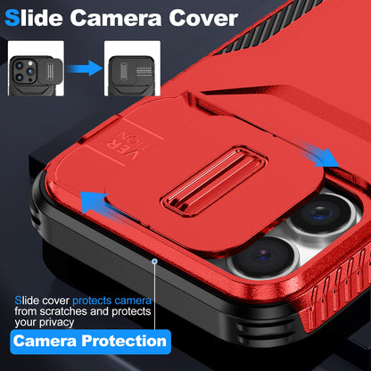 iPhone 16 Pro Max Phone Case with Sliding Camshield | Military-Grade TPU & PC Protective Anti-Scratch Anti-Skid Cover, Durable Shockproof Design