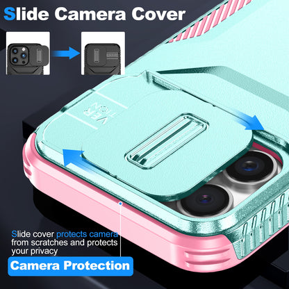 iPhone 16 Pro Max Phone Case with Sliding Camshield | Military-Grade TPU & PC Protective Anti-Scratch Anti-Skid Cover, Durable Shockproof Design