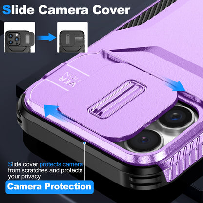 iPhone 16 Pro Max Phone Case with Sliding Camshield | Military-Grade TPU & PC Protective Anti-Scratch Anti-Skid Cover, Durable Shockproof Design