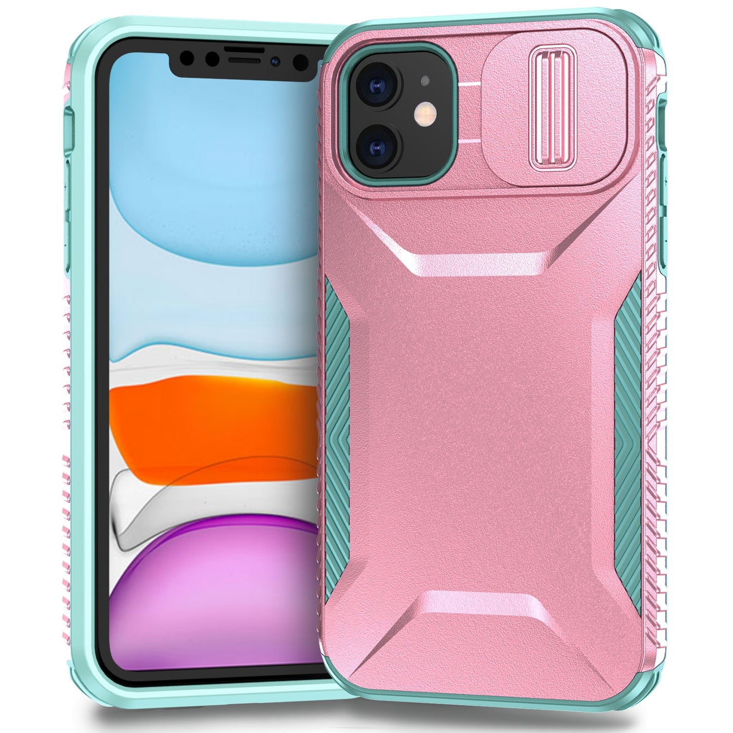 iPhone 11 Phone Case with Sliding Camshield | Military-Grade TPU & PC Protective Anti-Scratch Anti-Skid Cover, Durable Shockproof Design