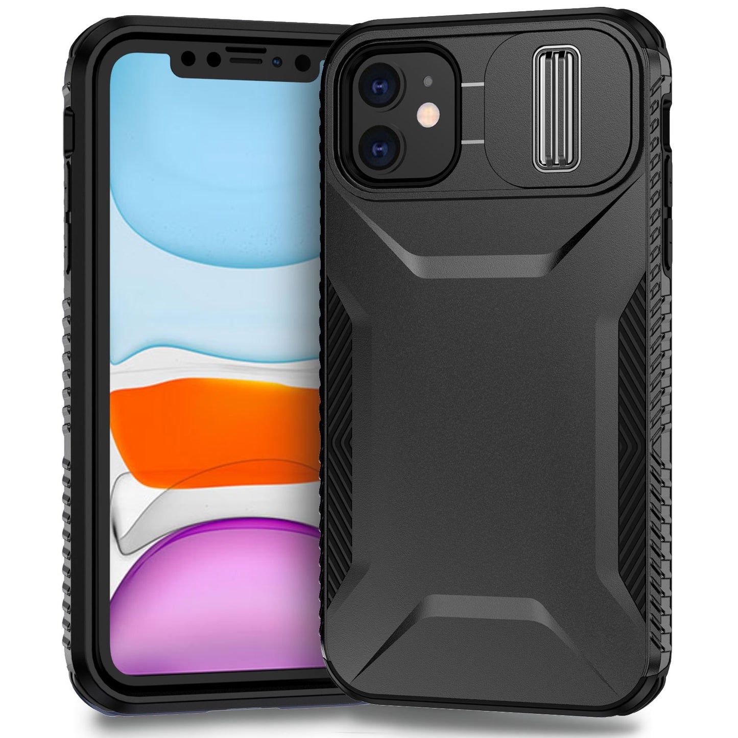 iPhone 11 Phone Case with Sliding Camshield | Military-Grade TPU & PC Protective Anti-Scratch Anti-Skid Cover, Durable Shockproof Design