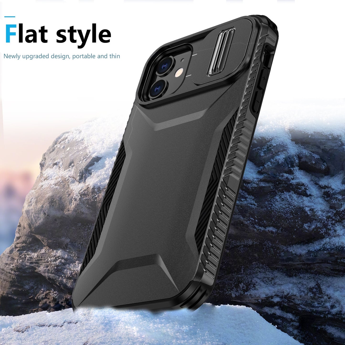 iPhone 11 Phone Case with Sliding Camshield | Military-Grade TPU & PC Protective Anti-Scratch Anti-Skid Cover, Durable Shockproof Design