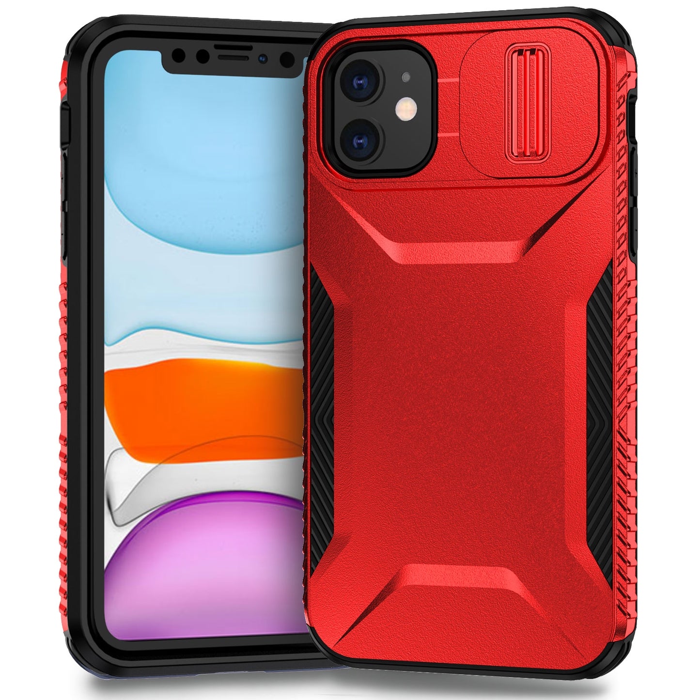 iPhone 11 Phone Case with Sliding Camshield | Military-Grade TPU & PC Protective Anti-Scratch Anti-Skid Cover, Durable Shockproof Design