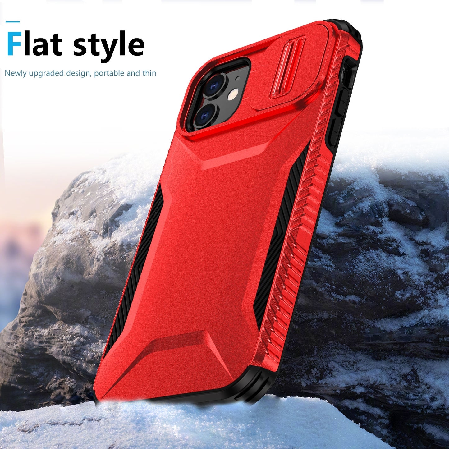 iPhone 11 Phone Case with Sliding Camshield | Military-Grade TPU & PC Protective Anti-Scratch Anti-Skid Cover, Durable Shockproof Design