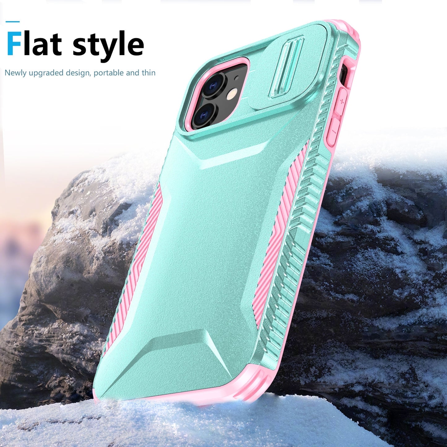 iPhone 11 Phone Case with Sliding Camshield | Military-Grade TPU & PC Protective Anti-Scratch Anti-Skid Cover, Durable Shockproof Design