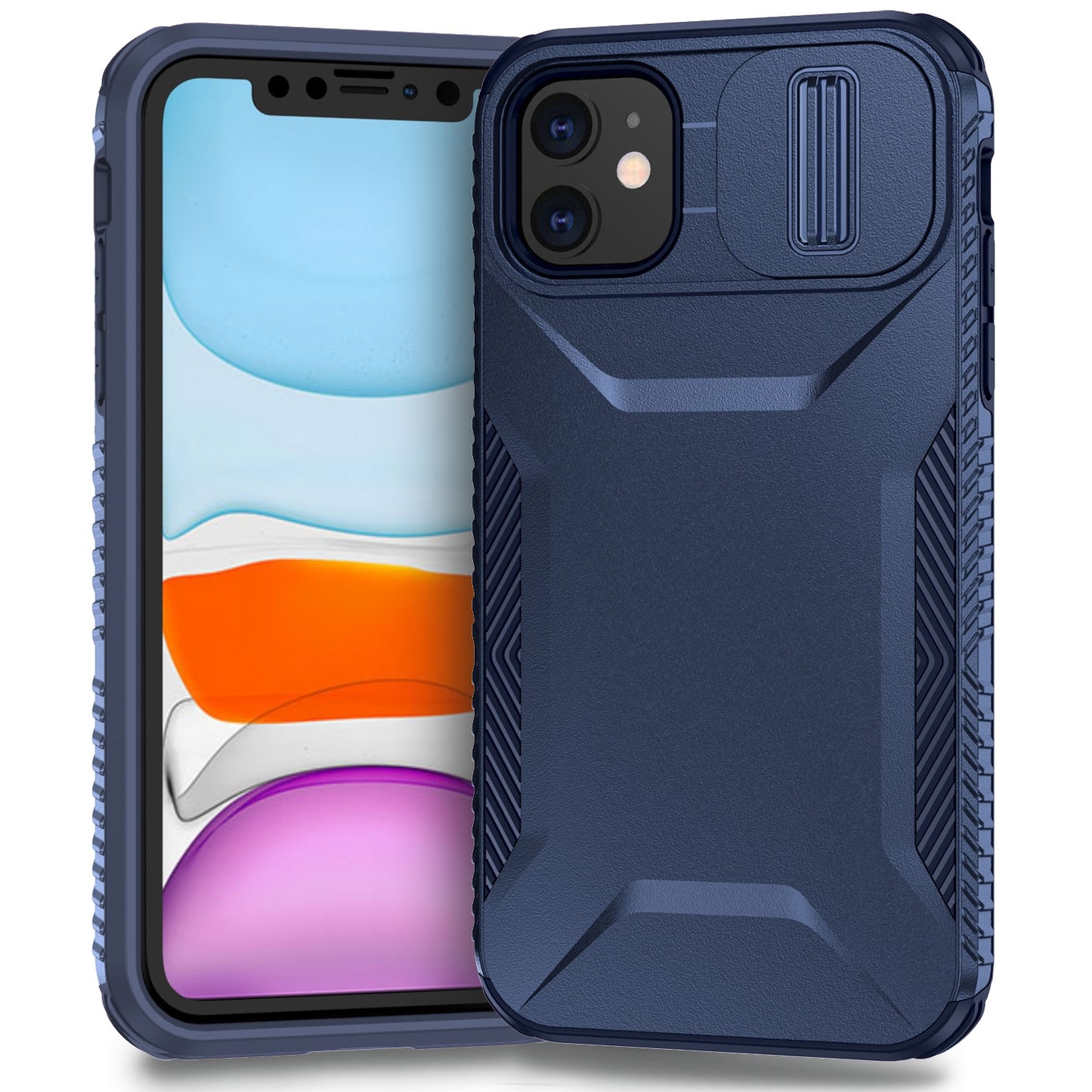 iPhone 11 Phone Case with Sliding Camshield | Military-Grade TPU & PC Protective Anti-Scratch Anti-Skid Cover, Durable Shockproof Design