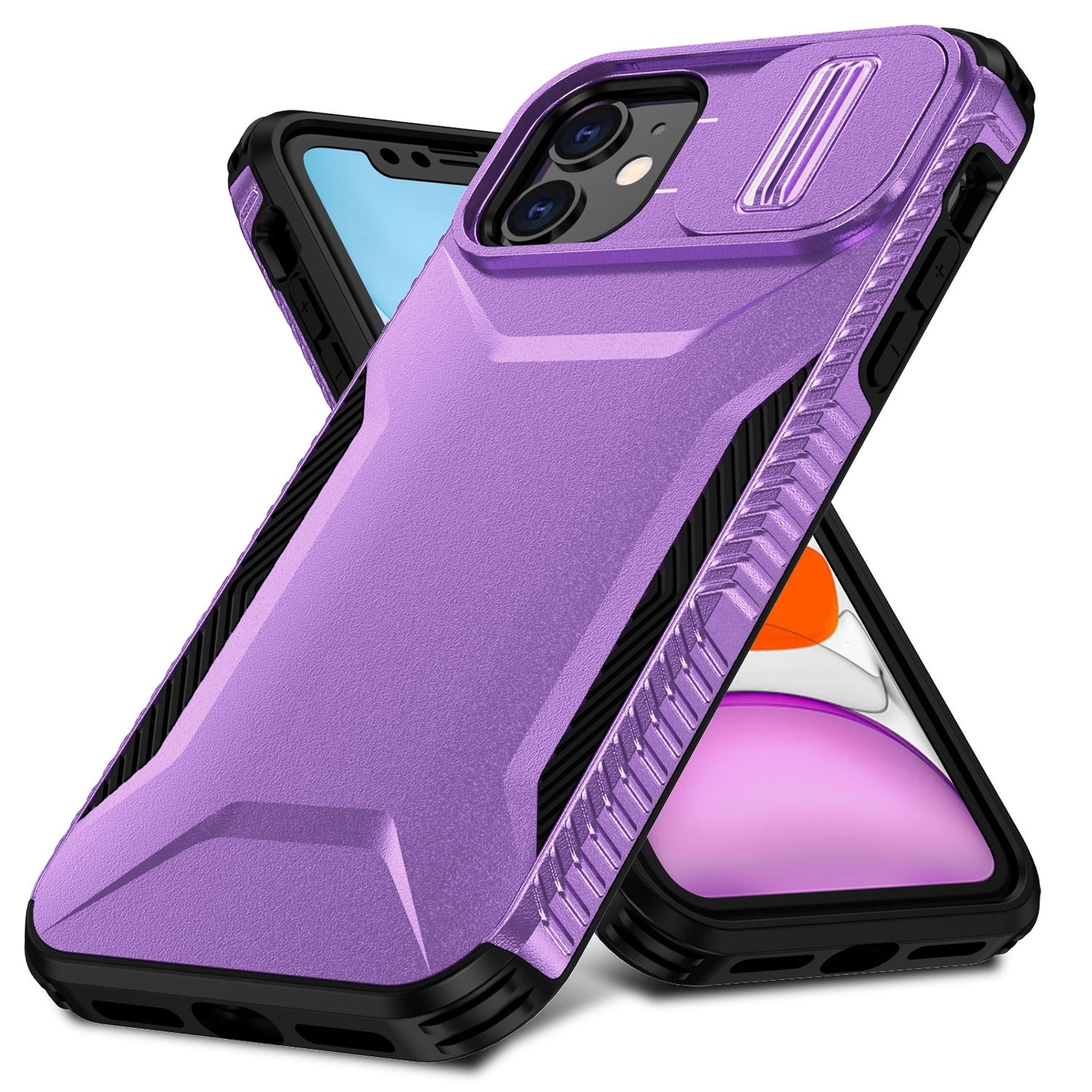 iPhone 11 Phone Case with Sliding Camshield | Military-Grade TPU & PC Protective Anti-Scratch Anti-Skid Cover, Durable Shockproof Design