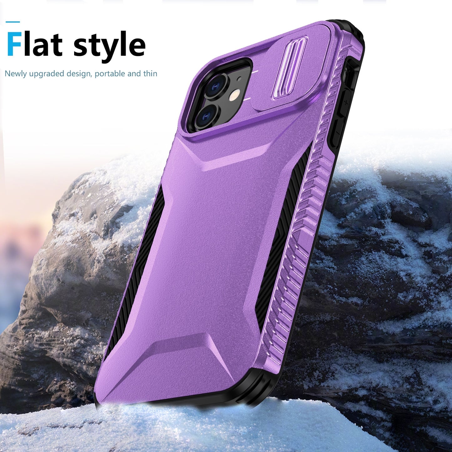 iPhone 11 Phone Case with Sliding Camshield | Military-Grade TPU & PC Protective Anti-Scratch Anti-Skid Cover, Durable Shockproof Design