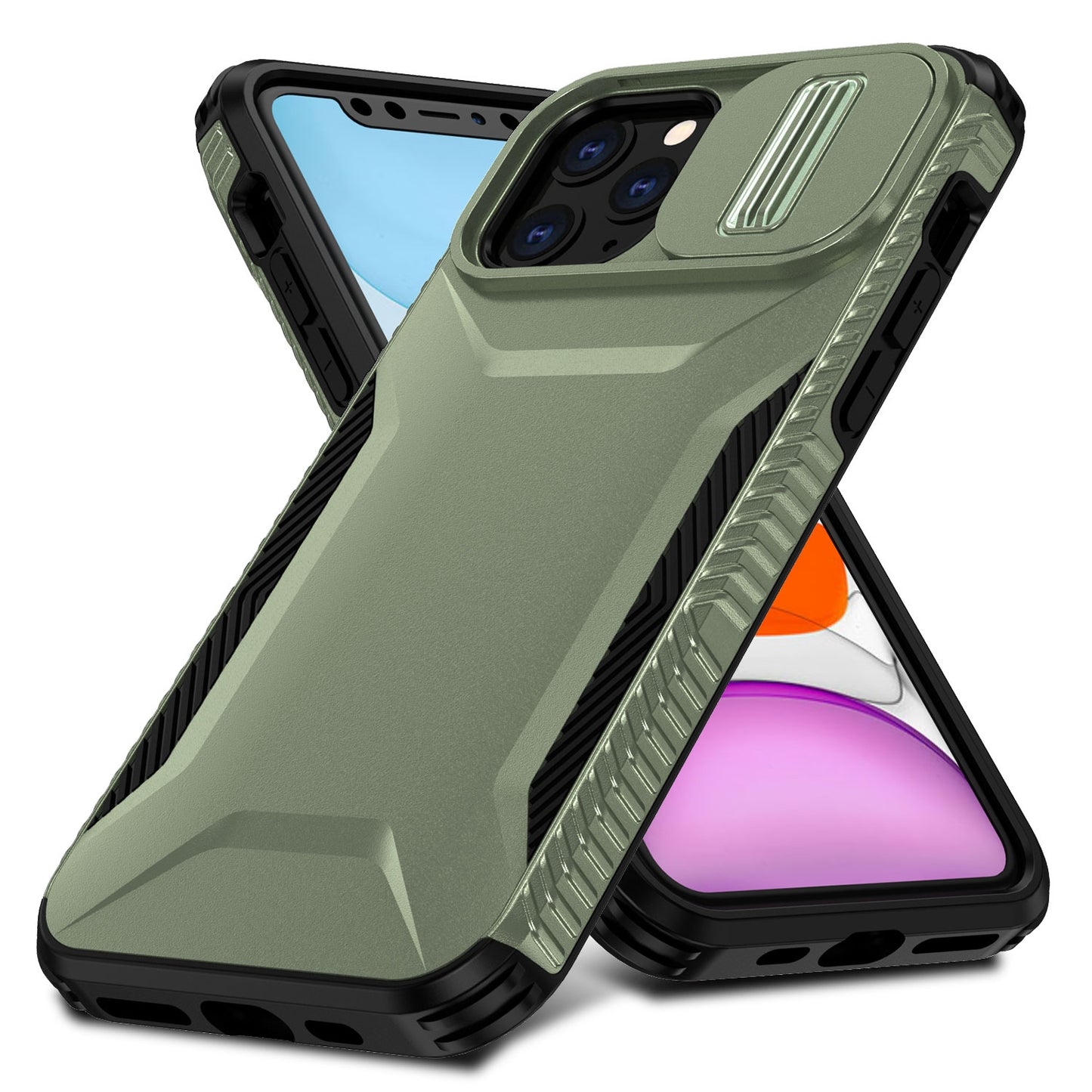 iPhone 11 Pro Phone Case with Sliding Camshield | Military-Grade TPU & PC Protective Anti-Scratch Anti-Skid Cover, Durable Shockproof Design
