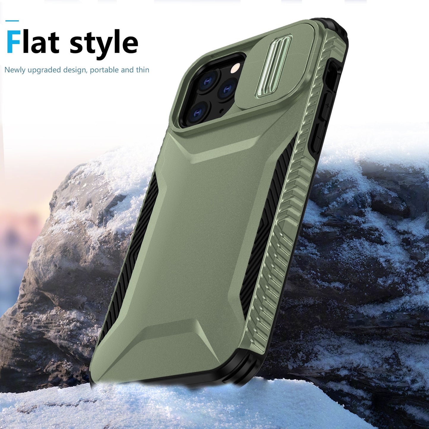 iPhone 11 Pro Phone Case with Sliding Camshield | Military-Grade TPU & PC Protective Anti-Scratch Anti-Skid Cover, Durable Shockproof Design