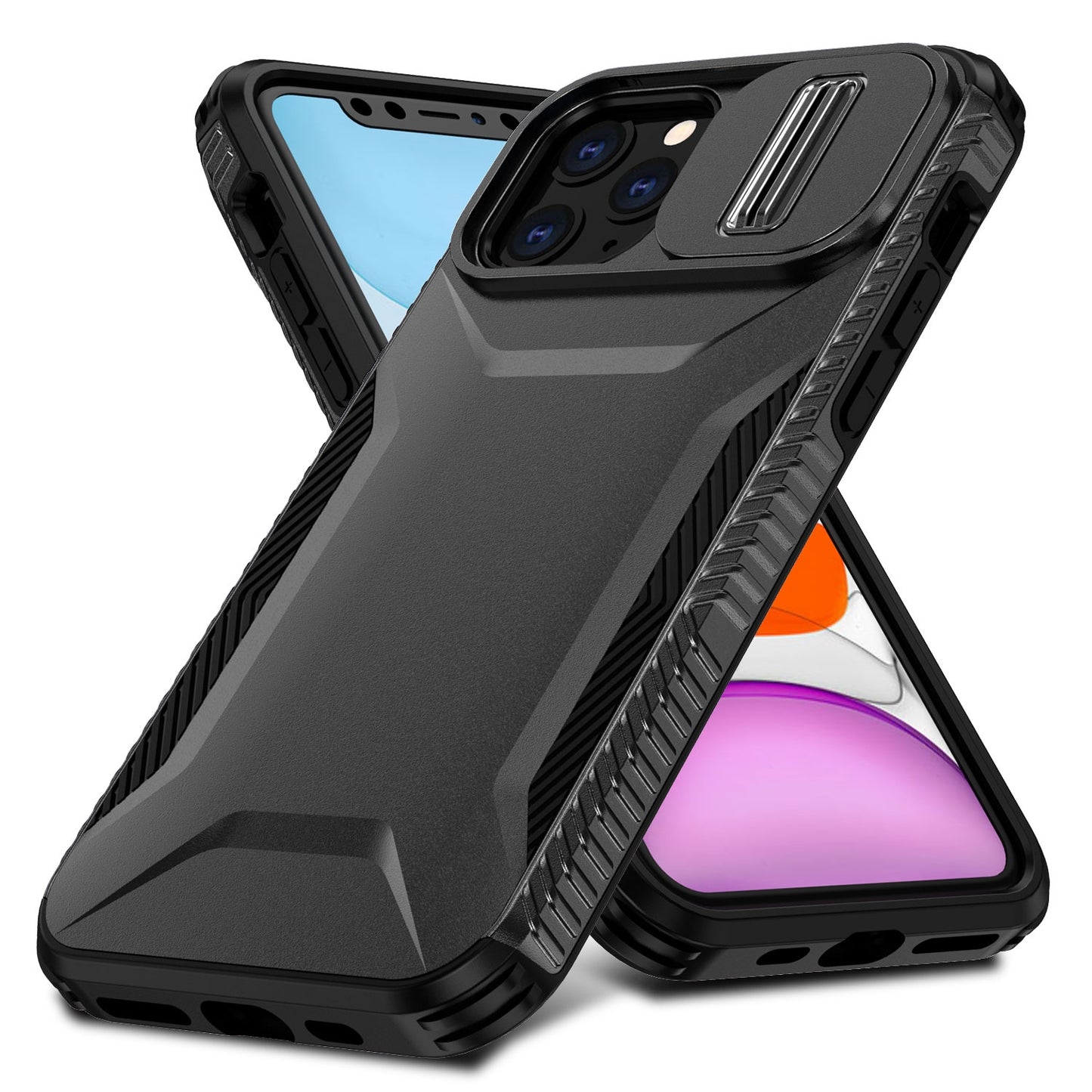 iPhone 11 Pro Phone Case with Sliding Camshield | Military-Grade TPU & PC Protective Anti-Scratch Anti-Skid Cover, Durable Shockproof Design