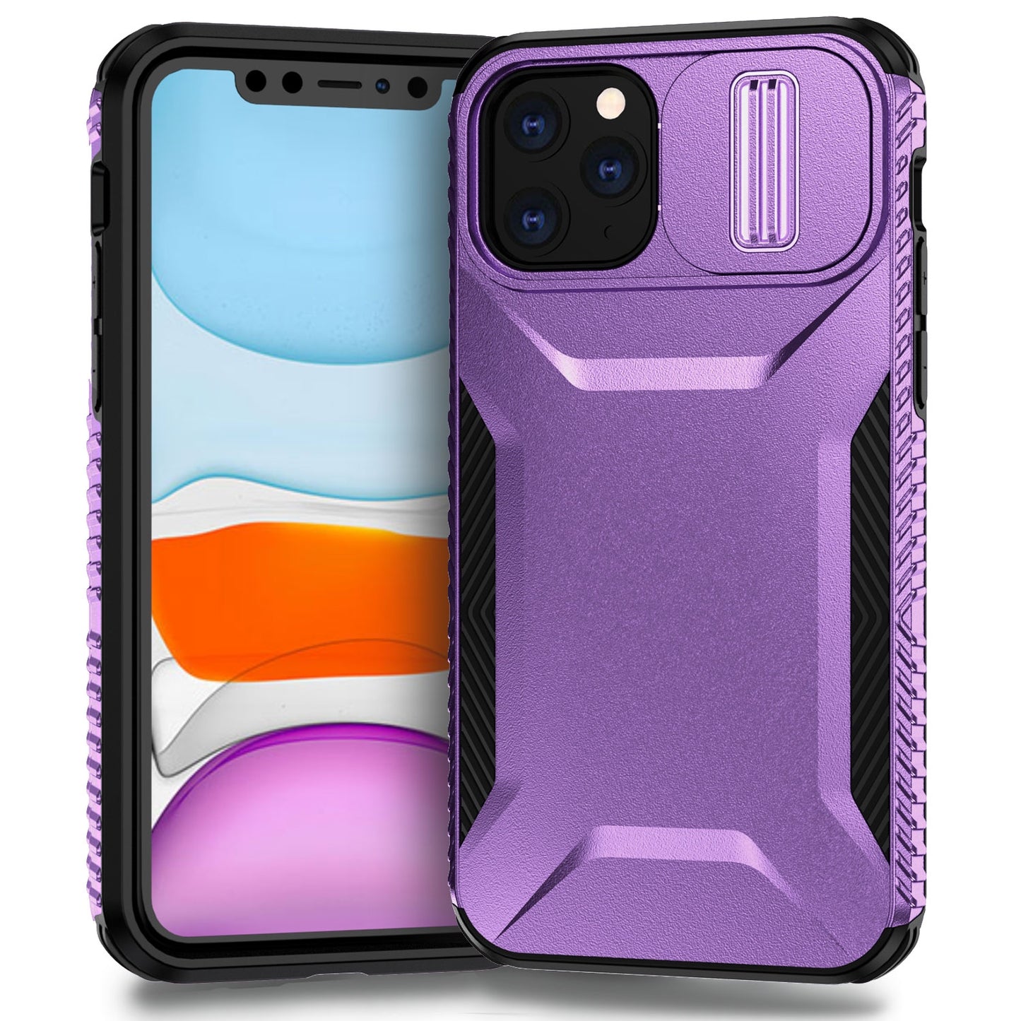 iPhone 11 Pro Phone Case with Sliding Camshield | Military-Grade TPU & PC Protective Anti-Scratch Anti-Skid Cover, Durable Shockproof Design