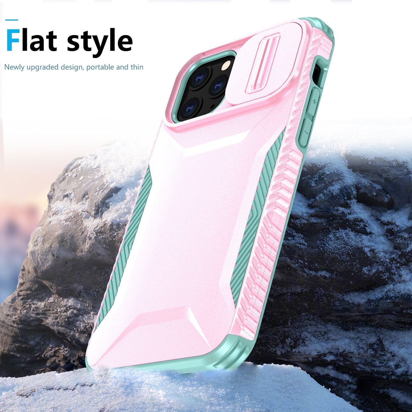 iPhone 11 Pro Max Phone Case with Sliding Camshield | Military-Grade TPU & PC Protective Anti-Scratch Anti-Skid Cover, Durable Shockproof Design