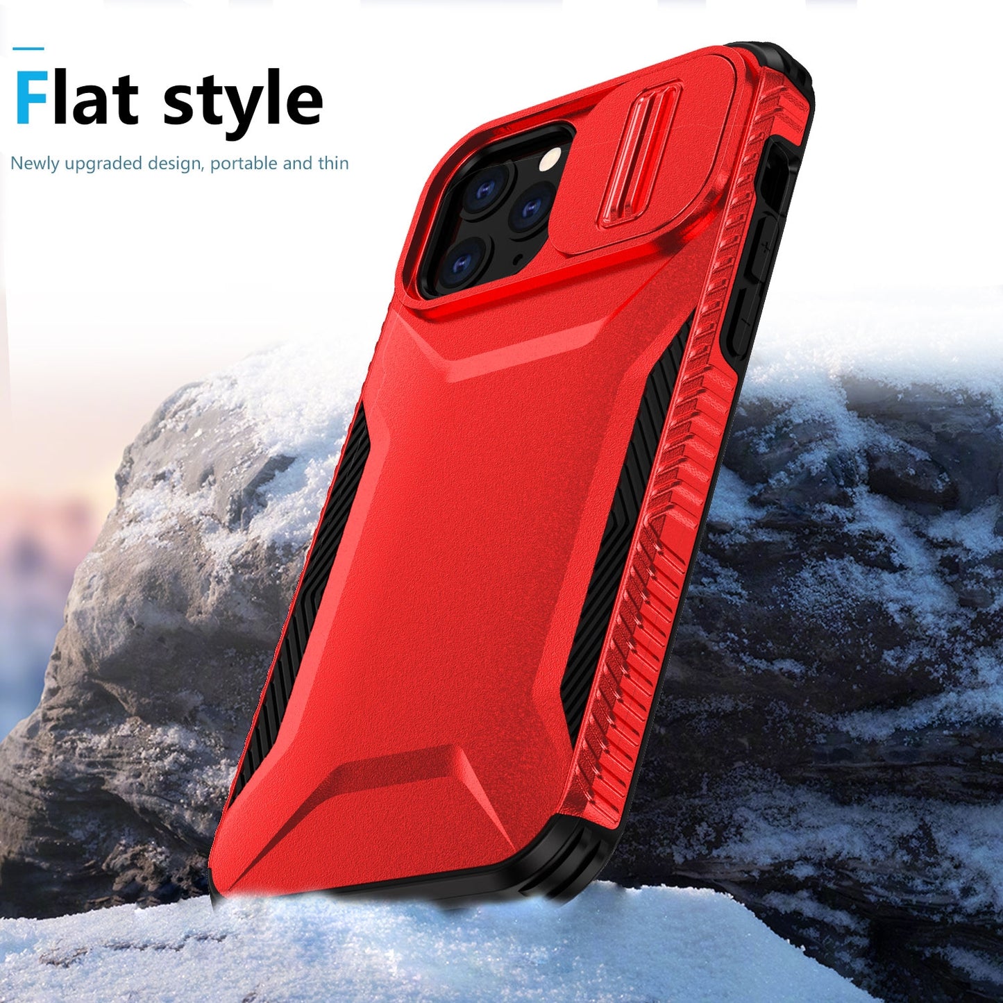 iPhone 11 Pro Max Phone Case with Sliding Camshield | Military-Grade TPU & PC Protective Anti-Scratch Anti-Skid Cover, Durable Shockproof Design