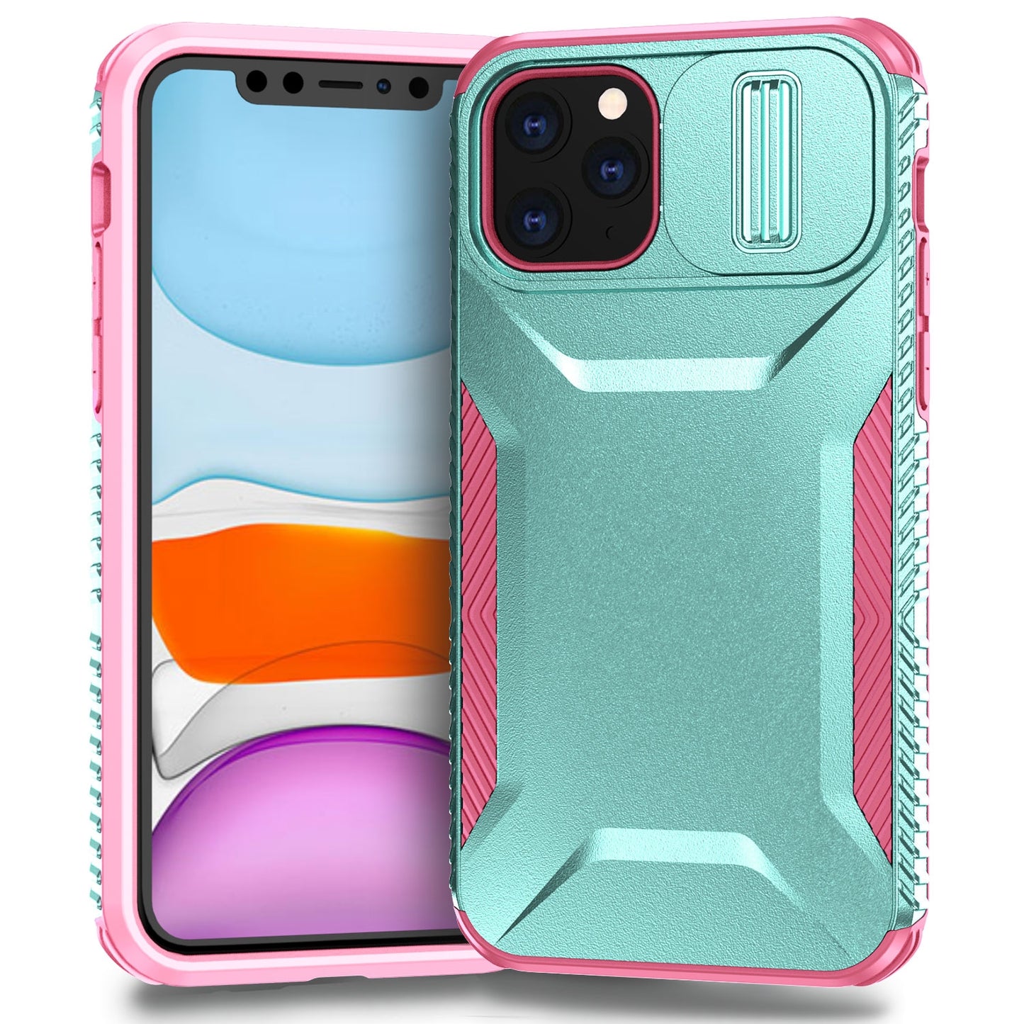 iPhone 11 Pro Max Phone Case with Sliding Camshield | Military-Grade TPU & PC Protective Anti-Scratch Anti-Skid Cover, Durable Shockproof Design