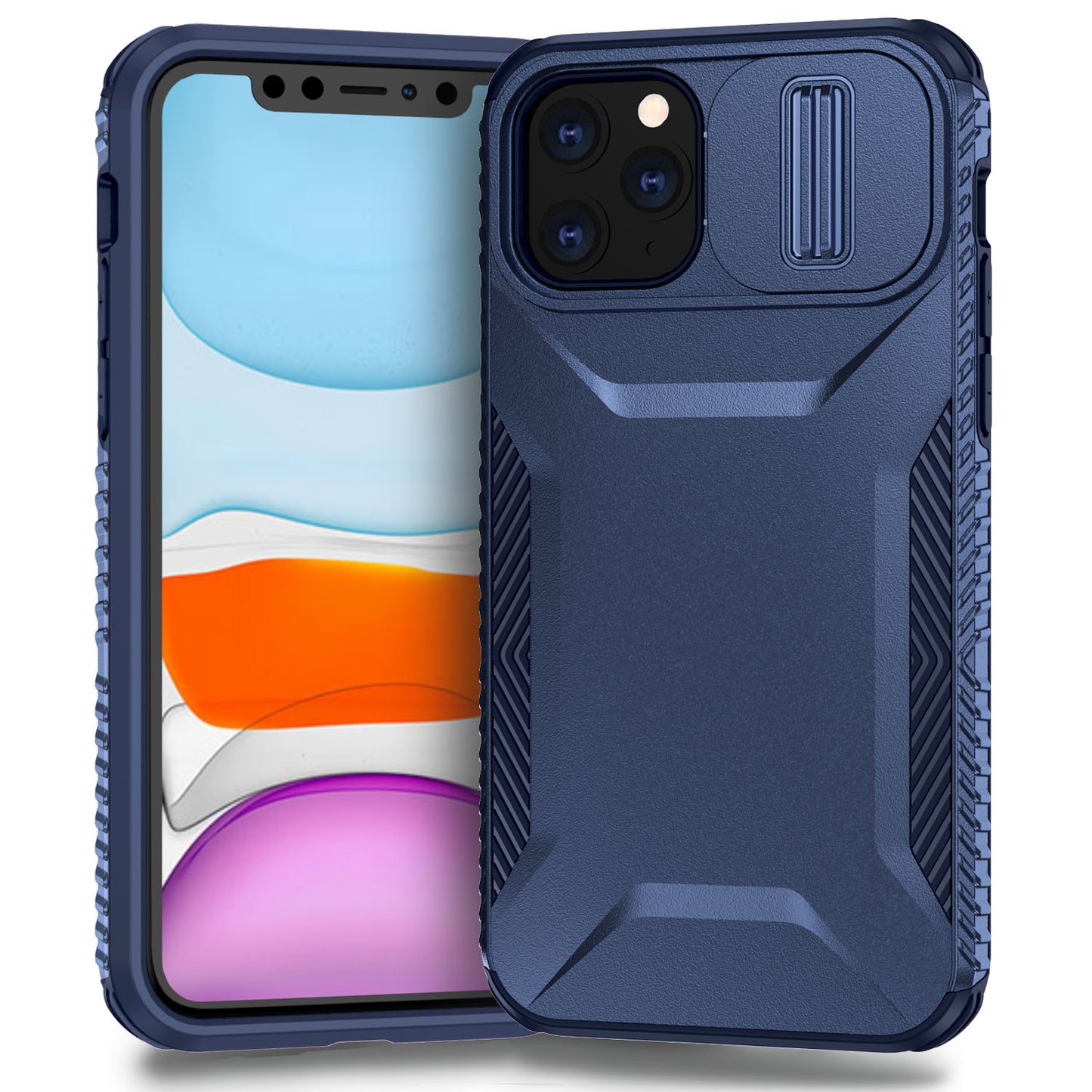 iPhone 11 Pro Max Phone Case with Sliding Camshield | Military-Grade TPU & PC Protective Anti-Scratch Anti-Skid Cover, Durable Shockproof Design