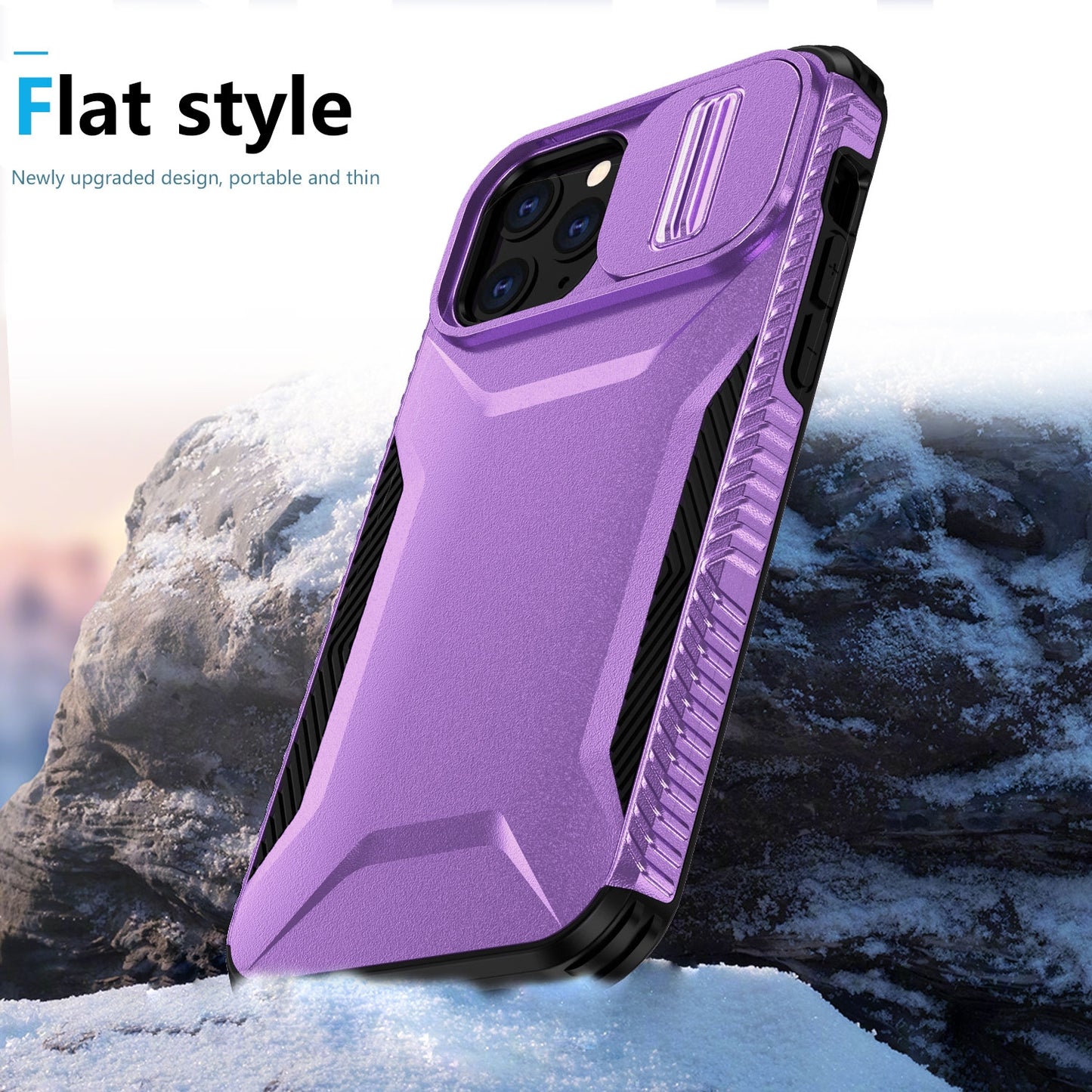 iPhone 11 Pro Max Phone Case with Sliding Camshield | Military-Grade TPU & PC Protective Anti-Scratch Anti-Skid Cover, Durable Shockproof Design