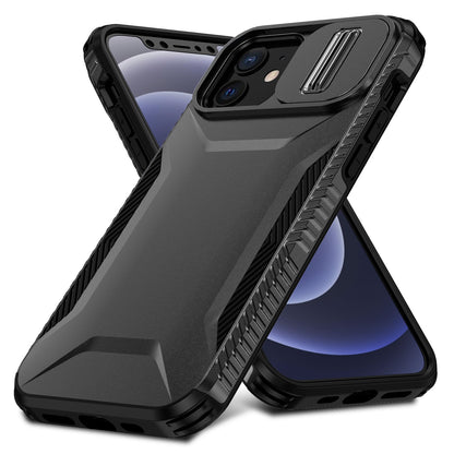 iPhone 12 Phone Case with Sliding Camshield | Military-Grade TPU & PC Protective Anti-Scratch Anti-Skid Cover, Durable Shockproof Design