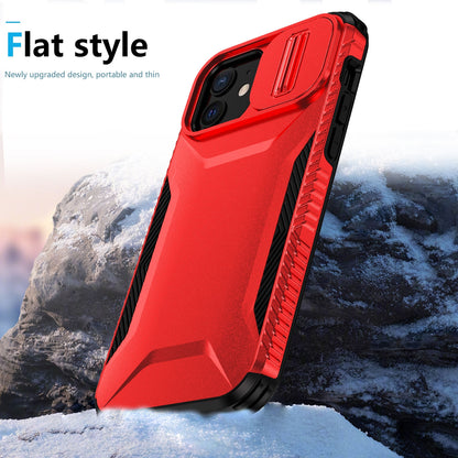 iPhone 12 Phone Case with Sliding Camshield | Military-Grade TPU & PC Protective Anti-Scratch Anti-Skid Cover, Durable Shockproof Design