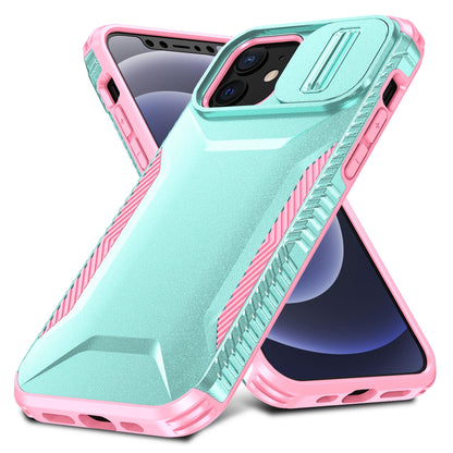 iPhone 12 Phone Case with Sliding Camshield | Military-Grade TPU & PC Protective Anti-Scratch Anti-Skid Cover, Durable Shockproof Design