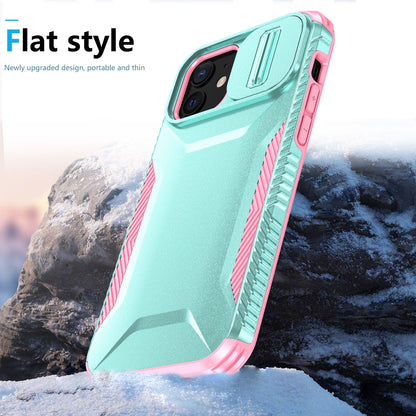 iPhone 12 Phone Case with Sliding Camshield | Military-Grade TPU & PC Protective Anti-Scratch Anti-Skid Cover, Durable Shockproof Design