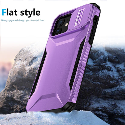 iPhone 12 Phone Case with Sliding Camshield | Military-Grade TPU & PC Protective Anti-Scratch Anti-Skid Cover, Durable Shockproof Design
