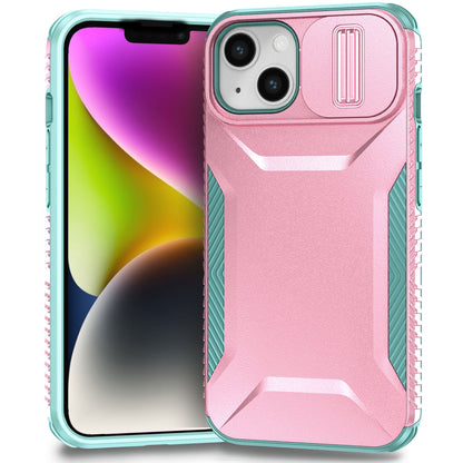 iPhone 14 Phone Case with Sliding Camshield | Military-Grade TPU & PC Protective Anti-Scratch Anti-Skid Cover, Durable Shockproof Design