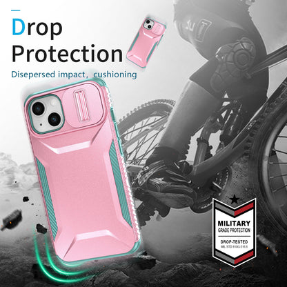 iPhone 13 Phone Case with Sliding Camshield | Military-Grade TPU & PC Protective Anti-Scratch Anti-Skid Cover, Durable Shockproof Design